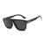 AUGEN By Visions India Retro Vintage Rectangular Abstract Unisex Sunglasses UV400 Protected Medium Size (Black, 132)