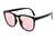 AUGEN By Visions India Retro Vintage Square Abstract Folding Unisex Sunglasses UV400 Protected Large Size (Pink, 136)
