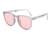 AUGEN By Visions India Retro Vintage Square Abstract Folding Unisex Sunglasses UV400 Protected Large Size (Pink2, 136)