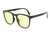 AUGEN By Visions India Retro Vintage Square Abstract Folding Unisex Sunglasses UV400 Protected Large Size (Yellow, 136)