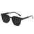 AUGEN By Visions India Retro Vintage Square Abstract Unisex Sunglasses UV400 Protected Medium Size (Black, 140)