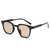 AUGEN By Visions India Retro Vintage Square Abstract Unisex UV Protected Sunglasses UV400 Protected Medium Size (Brown, 140) - Pack of 1