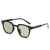 AUGEN By Visions India Retro Vintage Square Abstract Unisex Sunglasses Uv400 Protected Medium Size (Green, 140, Pack Of 1 - Uv Protected)