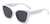 AUGEN By Visions India Retro Vintage Cateye Abstract Unisex Sunglasses UV400 Protected Medium Size (White, 143)