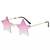 AUGEN By Visions India Retro Vintage Star Shape Rimless Abstract Party Unisex Sunglasses UV400 Protected Medium Size (C11, 145) Pink - Pack of 1
