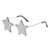 AUGEN By Visions India Retro Vintage Star Shape Rimless Abstract Party Unisex Sunglass UV400 Protected Medium Size (C2, 145) Silver - Pack of 1