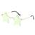 AUGEN By Visions India Retro Vintage Star Shape Rimless Abstract Party Unisex Sunglasses UV Protected Medium Size (C8, 145) Green - Pack of 1