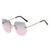 AUGEN By Visions India Retro Vintage Rimless Square Abstract Unisex Sunglasses UV400 Protected Medium Size (C2, 148)