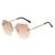 AUGEN By Visions India Retro Vintage Rimless Square Abstract Unisex Sunglasses UV400 Protected Medium Size (C3, 148)