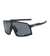 AUGEN By Visions India Sports Mirrored Wraparound Sunglasses for Cycling Cricket Riding Trekking Full Coverage UV 400 Protection Abstract Unisex Sunglass Large (C1, 155)