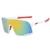 AUGEN By Visions India Sports Mirrored Wraparound Sunglasses for Cycling Cricket Riding Trekking Full Coverage UV 400 Protection Abstract Unisex Sunglass Large (C5, 155)