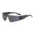 AUGEN By Visions India Y2K Rimless Futuristic Wrap Around Sunglasses, Trendy Cyberpunk Visor Sunglasses Monoblock Cyclops Shades UV 400 Protection Abstract Unisex Sunglass Medium (C1, 156)