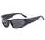 AUGEN By Visions India Y2K Futuristic Wrap Around Sunglasses, Trendy Cyberpunk Visor Sunglasses Monoblock Cyclops Shades UV 400 Protection Abstract Unisex Sunglasses Medium (C5, 157)