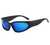 AUGEN By Visions India Y2K Futuristic Wrap Around Sunglasses, Trendy Cyberpunk Visor Sunglasses Monoblock Cyclops Shades UV 400 Protection Abstract Unisex Sunglasses Medium (C7, 157)