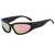 AUGEN By Visions India Y2K Futuristic Wrap Around Sunglasses, Trendy Cyberpunk Visor Sunglasses Monoblock Cyclops Shades UV 400 Protection Abstract Unisex Sunglasses Medium (C9, 157)