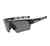 AUGEN By Visions India Sports Mirrored Wraparound Sunglasses for Cycling Cricket Riding Trekking Full Coverage UV 400 Protection Abstract Unisex Sunglasses Large (C1, 158)