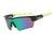 AUGEN By Visions India Sports Mirrored Wraparound Sunglasses for Cycling Cricket Riding Trekking Full Coverage UV 400 Protection Abstract Unisex Sunglasses Large (C2, 158)