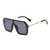 AUGEN By Visions India Retro Vintage Square Abstract Unisex Sunglasses Polarized UV400 Protected Large Size (C1, 159)