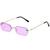 AUGEN By Visions India Retro Vintage Rimless Square Abstract Unisex Sunglasses UV400 Protected Small Size (C4, 164)