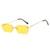 AUGEN By Visions India Retro Vintage Rimless Square Abstract Unisex Sunglasses UV400 Protected Small Size (C6, 164)