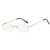 AUGEN By Visions India Retro Vintage Rimless Square Abstract Unisex Sunglasses UV400 Protected Small Size (C7, 164)