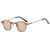 AUGEN By Visions India Retro Vintage Square Abstract Unisex Sunglasses UV400 Protected Small Size (C7, 167)