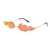 AUGEN By Visions India Retro Vintage Fire Design Rimless Flame Abstract Unisex Sunglasses UV400 Protected Medium Size (C18, 168)