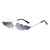 AUGEN By Visions India Retro Vintage Fire Design Rimless Flame Abstract Unisex Sunglasses UV400 Protected Medium Size (C2, 168)