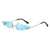 AUGEN By Visions India Retro Vintage Fire Design Rimless Flame Abstract Unisex Sunglasses UV400 Protected Medium Size (C7, 168)