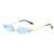 AUGEN By Visions India Retro Vintage Fire Design Rimless Flame Abstract Unisex Sunglasses UV400 Protected Medium Size (C8, 168)