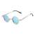 AUGEN By Visions India Retro Vintage Round Metal Abstract Unisex Sunglasses UV400 Protected Small Size (C4, 171)