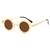 AUGEN By Visions India Retro Vintage Round Metal Abstract Unisex Sunglasses UV400 Protected Small Size (C7, 171)