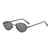AUGEN By Visions India Retro Vintage Sleek Oval Metal Abstract Unisex Sunglasses UV400 Protected Medium Size (C1, 175)