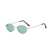 AUGEN By Visions India Retro Vintage Sleek Oval Metal Abstract Unisex Sunglasses UV400 Protected Medium Size (C6, 175)