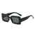 AUGEN By Visions India Retro Vintage Sleek Oval Metal Abstract Unisex Sunglasses UV400 Protected Medium Size (C1, 177)