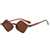 AUGEN Modern Hexagonal Plastic Unisex Sunglasses UV 400 Protected Small Size (178-C3)