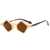 AUGEN Modern Hexagonal Plastic Unisex Sunglasses UV 400 Protected Small Size (178-C8)