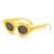 AUGEN Casual Oval Plastic Unisex Sunglasses UV 400 Protected Small Size (184-C3)