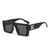 AUGEN Casual Rectangular Plastic Unisex Sunglasses UV 400 Protected Medium Size (185-C1)