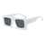 AUGEN Casual Rectangular Plastic Unisex Sunglasses UV 400 Protected Medium Size (185-C12)