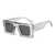 AUGEN Casual Rectangular Plastic Unisex Sunglasses UV 400 Protected Medium Size (185-C3)