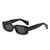 AUGEN Casual Rectangular Plastic Unisex Sunglasses UV 400 Protected Medium Size (196-C1)