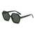 AUGEN Casual Hexagonal Plastic Unisex Sunglasses UV 400 Protected Large Size (197-C2)