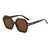 AUGEN Casual Hexagonal Plastic Unisex Sunglasses UV 400 Protected Large Size (197-C8)