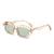AUGEN Modern Hexagonal Plastic Unisex Sunglasses UV 400 Protected Large Size (199-C5)