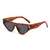 AUGEN Modern Cat Eye Plastic Unisex Sunglasses UV 400 Protected Large Size (206-C9)