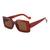 AUGEN Classic Rectangular Plastic Unisex Sunglasses UV 400 Protected Medium Size (207-C8)
