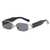 AUGEN Retro Rectangular Metal Unisex Sunglasses UV 400 Protected Medium Size (215-C1)