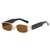 AUGEN Retro Rectangular Metal Unisex Sunglasses UV 400 Protected Medium Size (215-C3)
