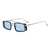 AUGEN Polarized Rectangle Sunglasses for Men & Women | Full-Metal Full-Rim, Double-Bridge Frame, UV400 Protection, Lightweight, Adjustable Nose Pads (M254-C7)